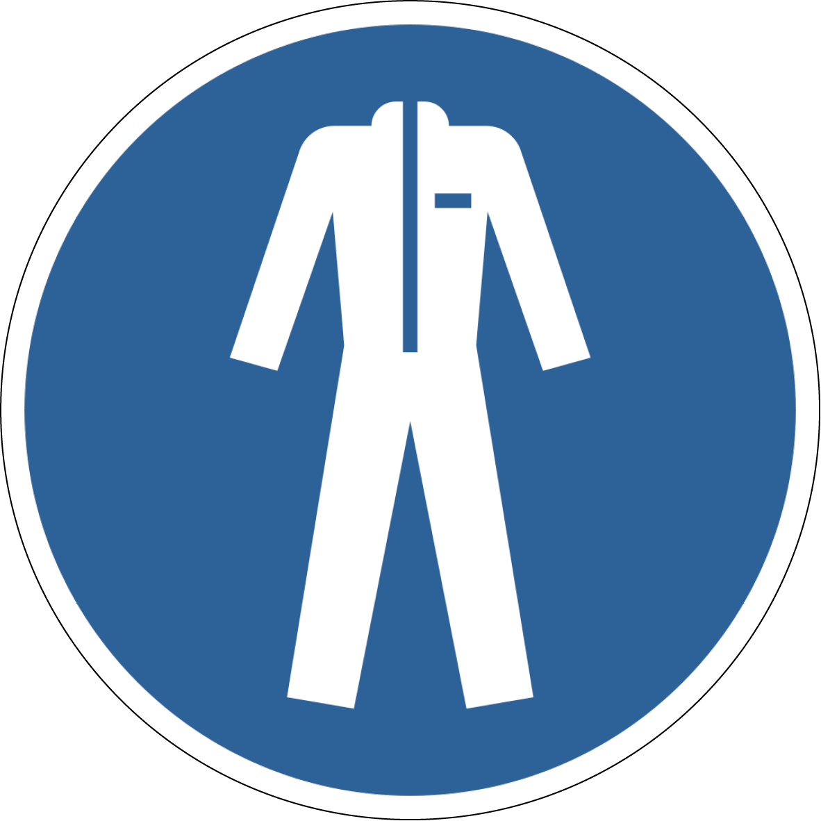 Gebotszeichen Aufkleber M010 Schutzkleidung benutzen