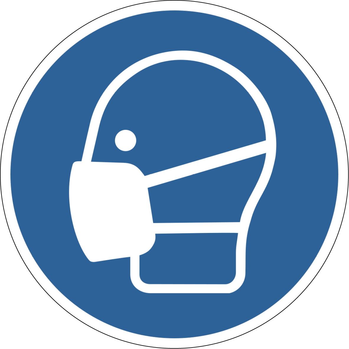 Gebotszeichen Aufkleber M016 Maske benutzen