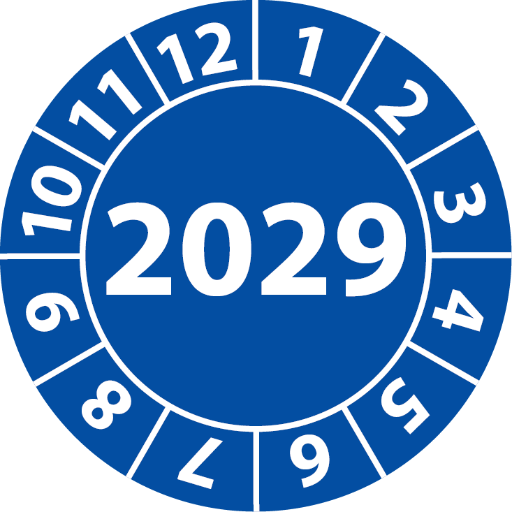 Jahresprüfplaketten 2029