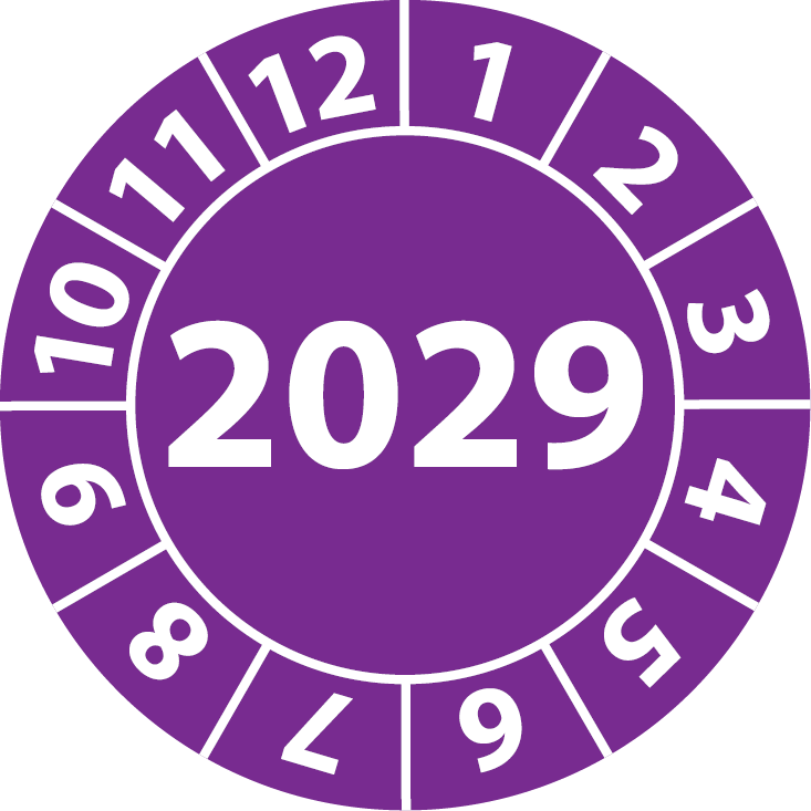 Jahresprüfplaketten 2029