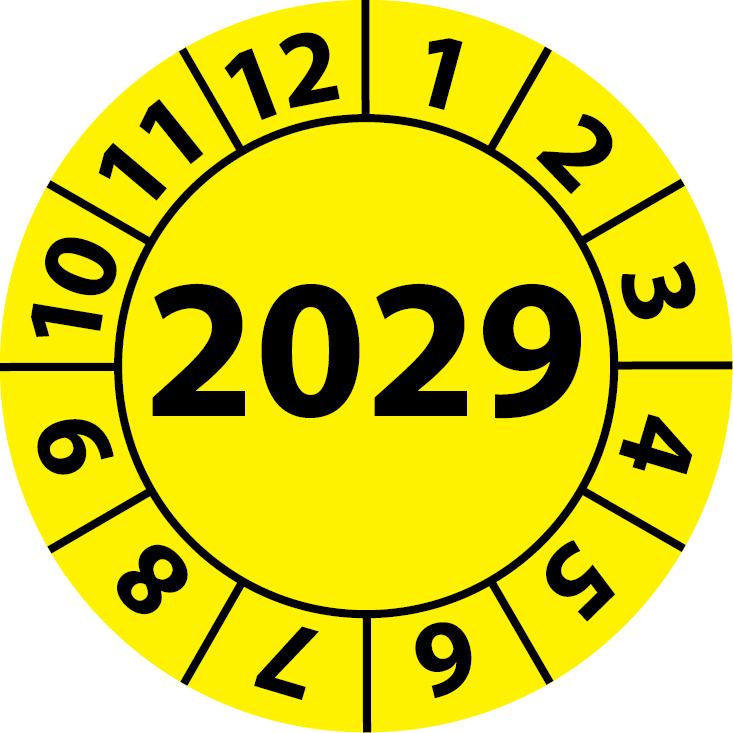 Jahresprüfplaketten 2029