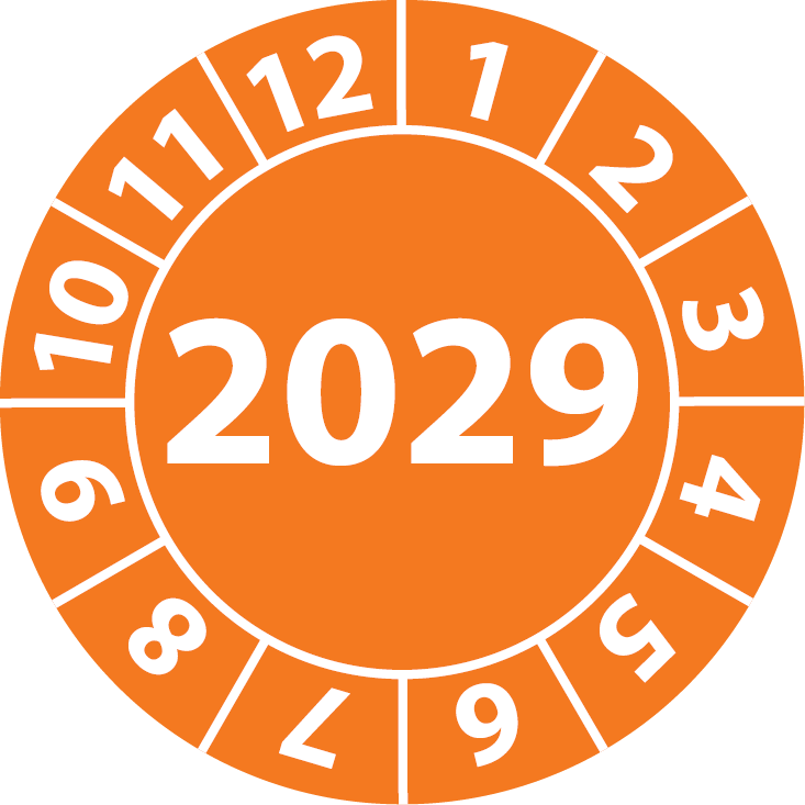 Jahresprüfplaketten 2029
