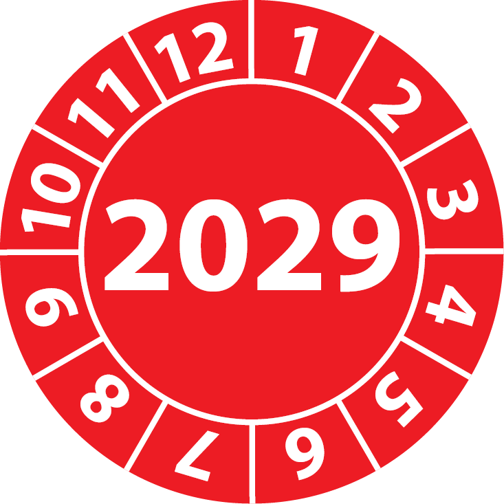Jahresprüfplaketten 2029