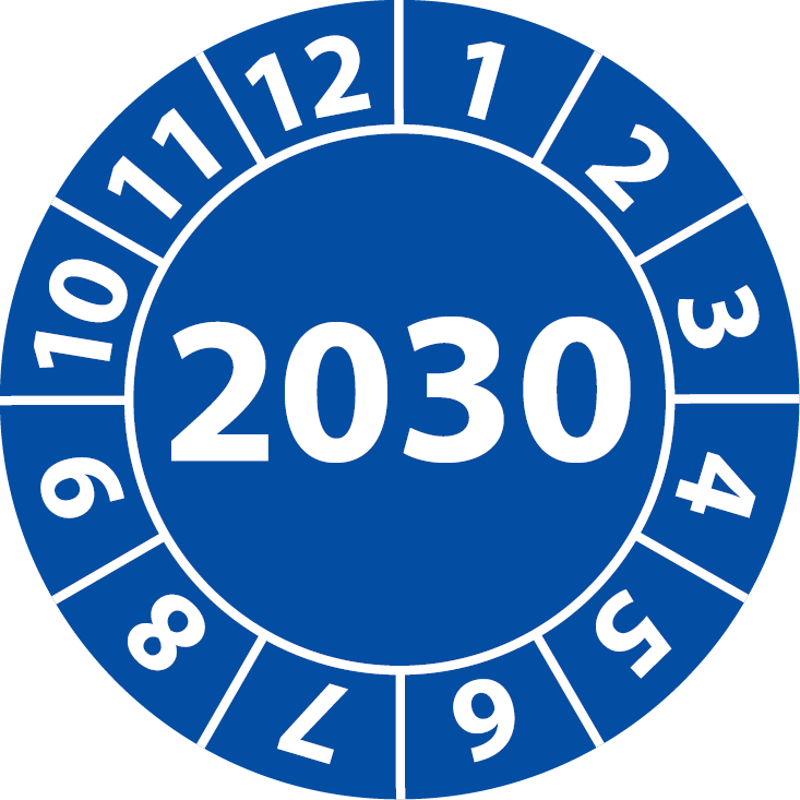 Jahresprüfplaketten 2030