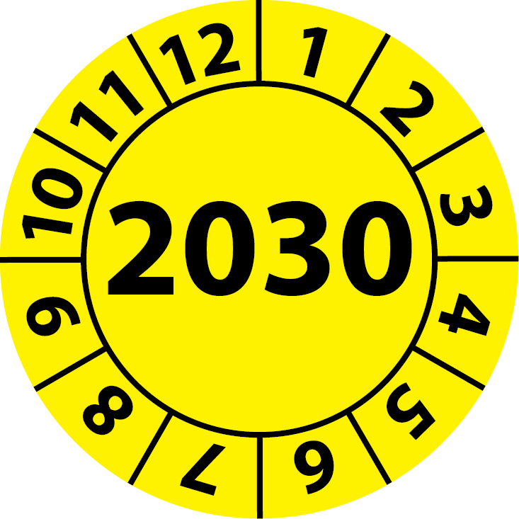 Jahresprüfplaketten 2030