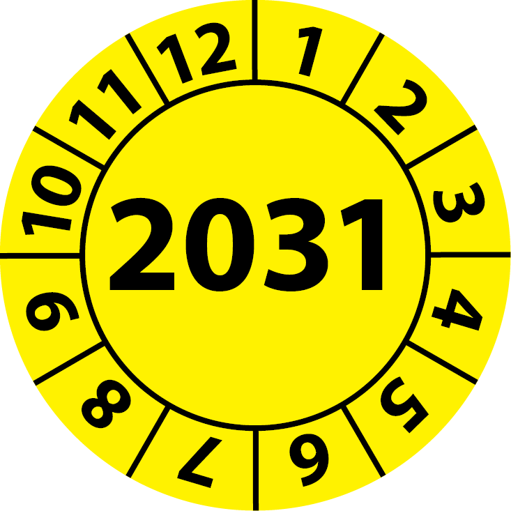 Jahresprüfplaketten 2031