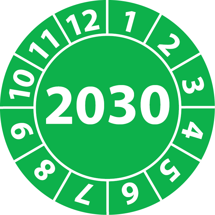 Jahresprüfplaketten 2030