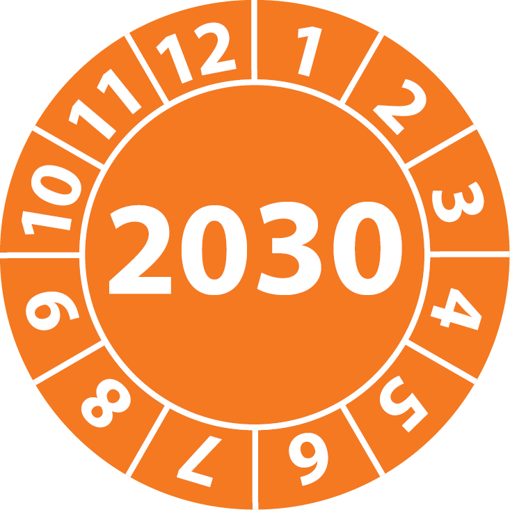 Jahresprüfplaketten 2030