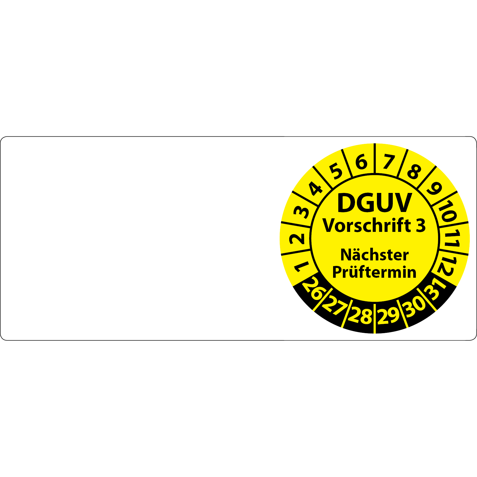Kabelprüfplakette DGUV Vorschrift 3 Kabelplakette DGUV-V3