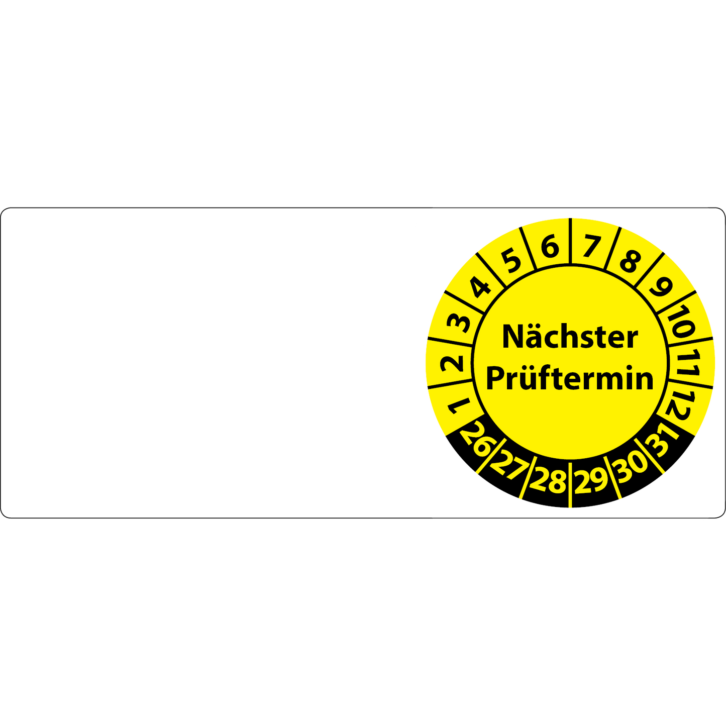 Kabelprüfplakette Nächster Prüftermin Kabelplakette