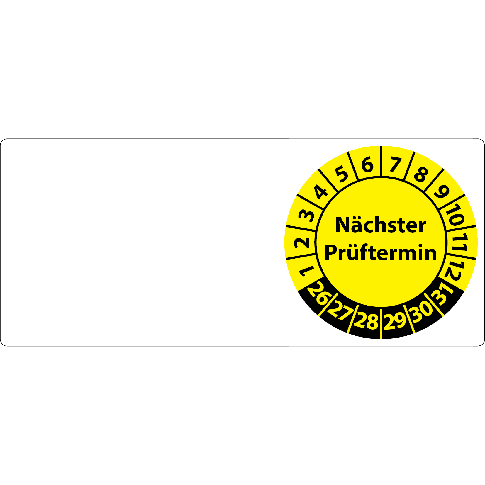 Kabelprüfplakette Nächster Prüftermin Kabelplakette