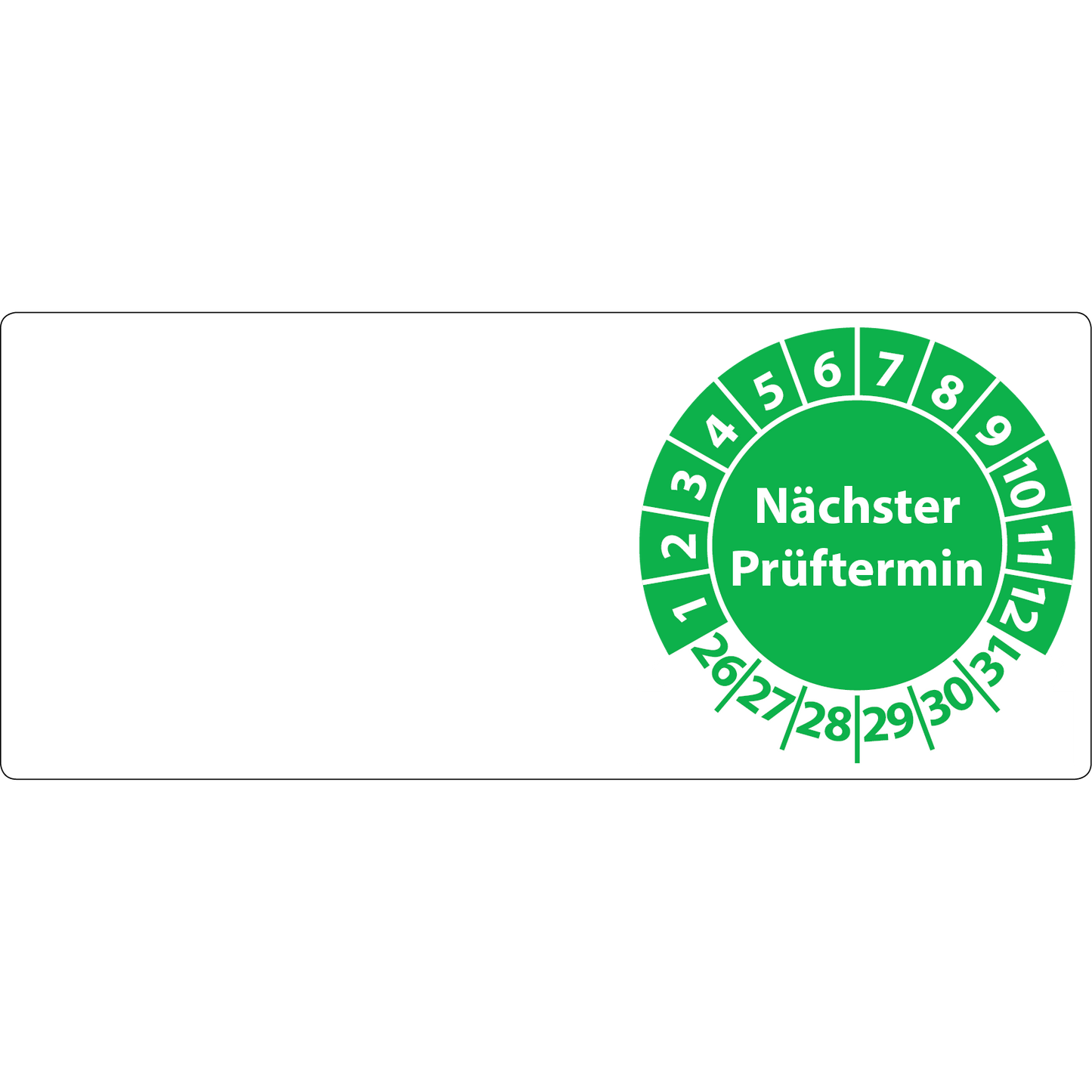 Kabelprüfplaketten Nächster Prüftermin 70 x 30 mm