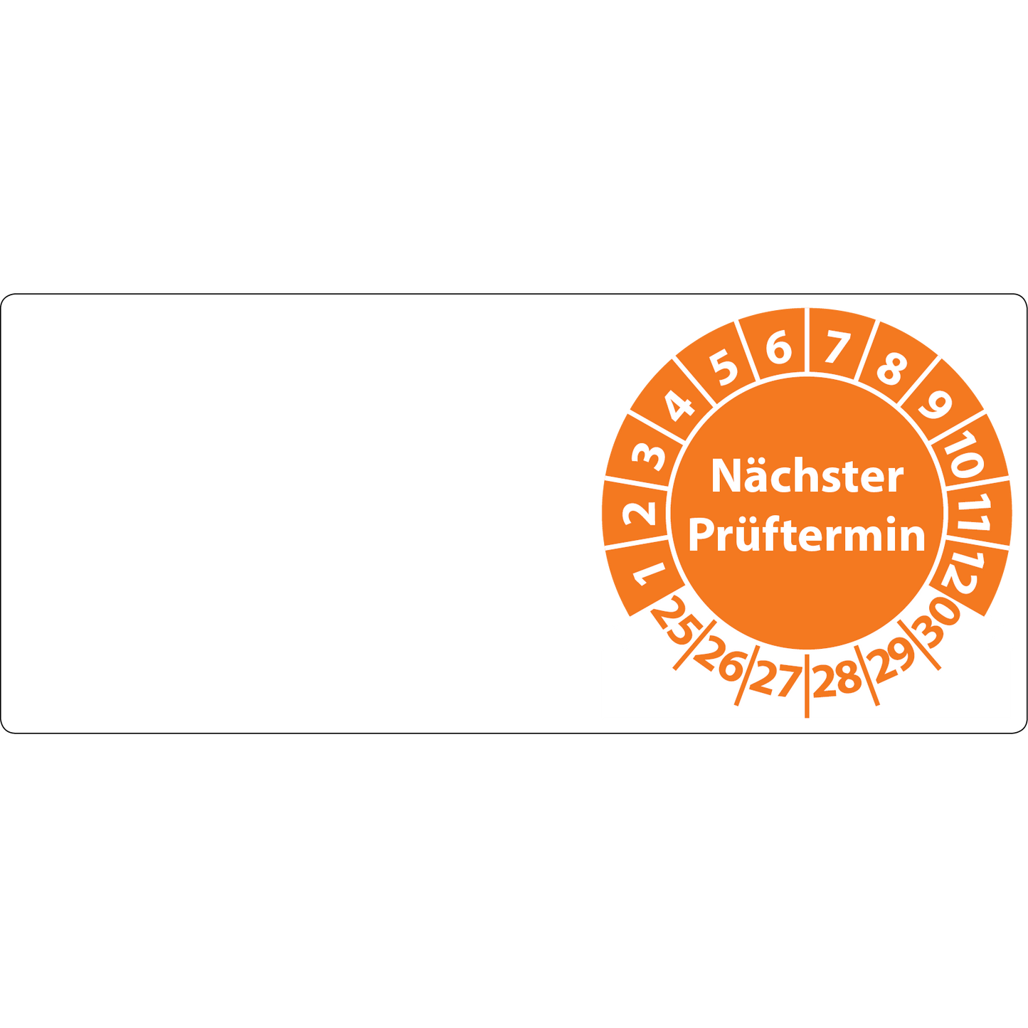 Kabelprüfplaketten Nächster Prüftermin 70 x 30 mm