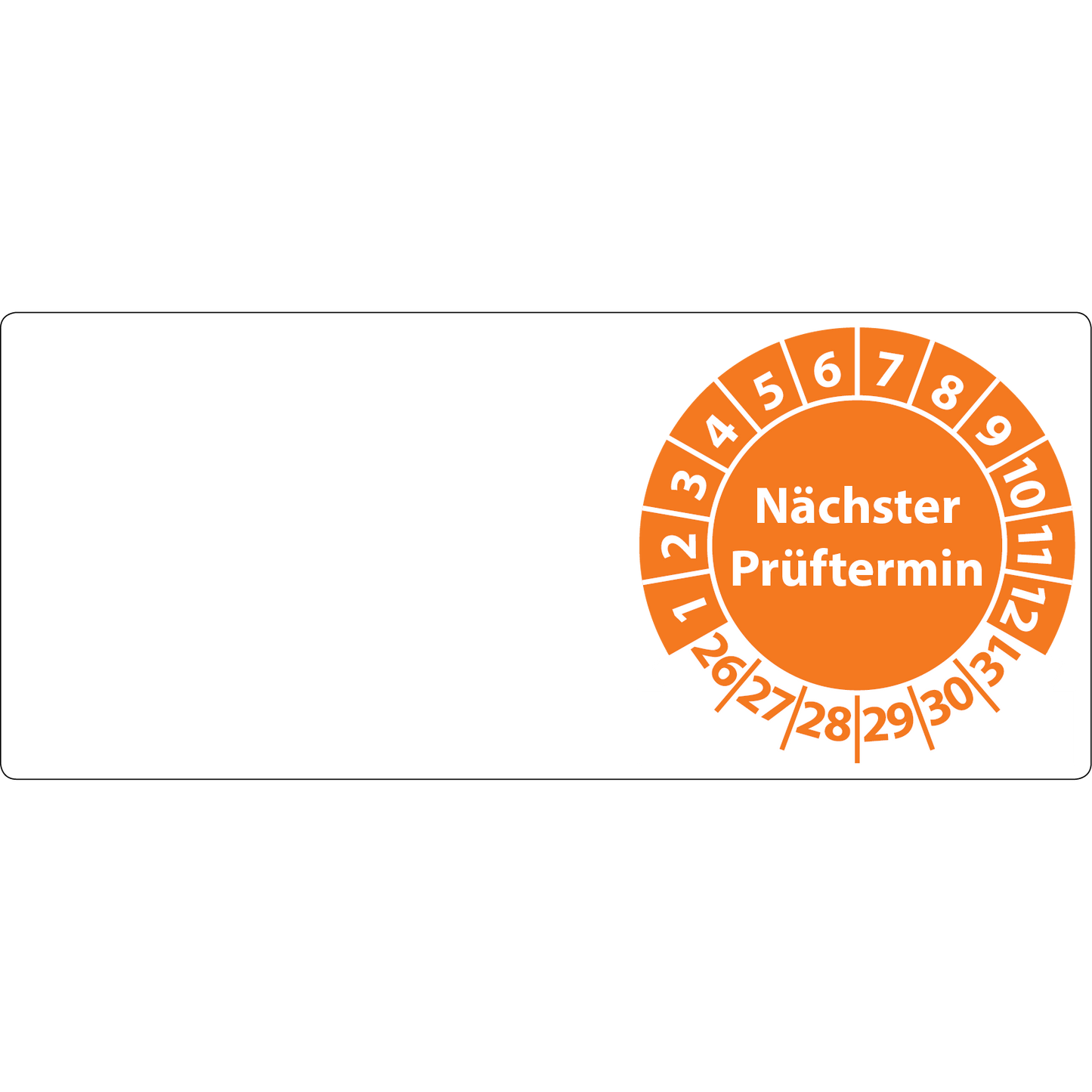 Kabelprüfplaketten Nächster Prüftermin 70 x 30 mm