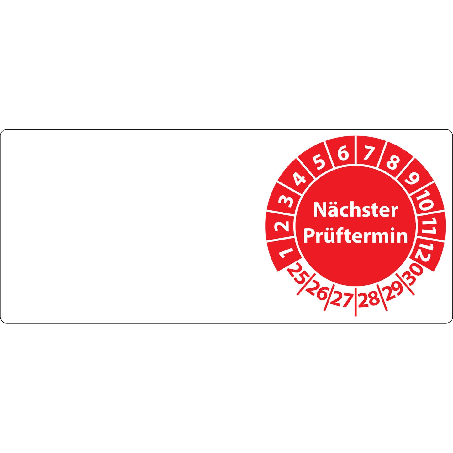 Kabelprüfplaketten Nächster Prüftermin 70 x 30 mm