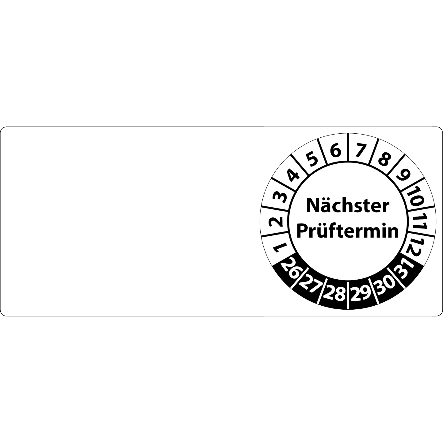 Kabelprüfplaketten Nächster Prüftermin 70 x 30 mm