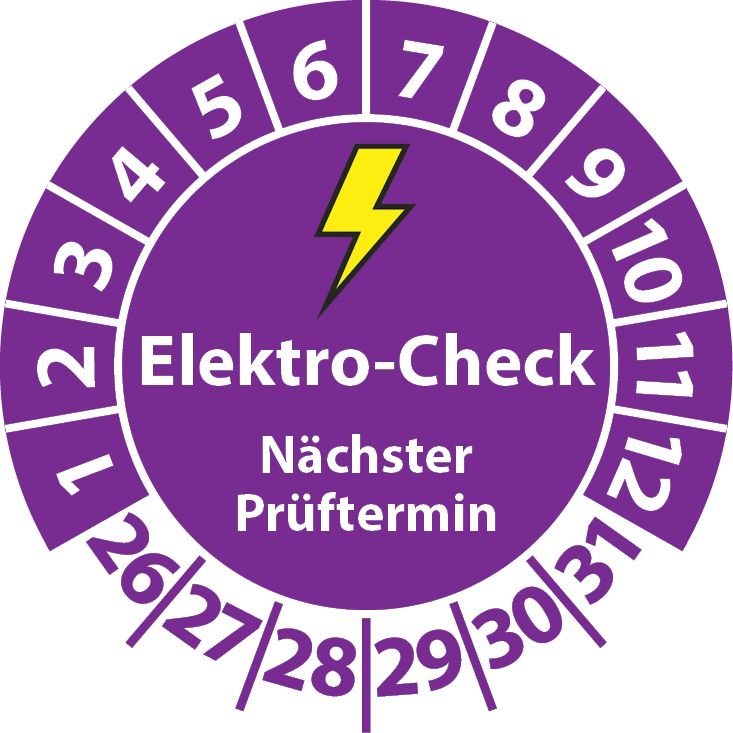 Prüfplaketten Elektro-Check
