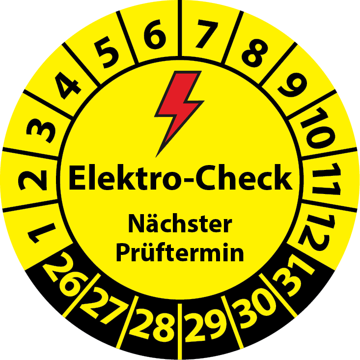 E-Check Aufkleber Prüfplakette Elektro-Check