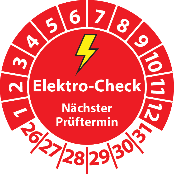 Prüfplaketten Elektro-Check