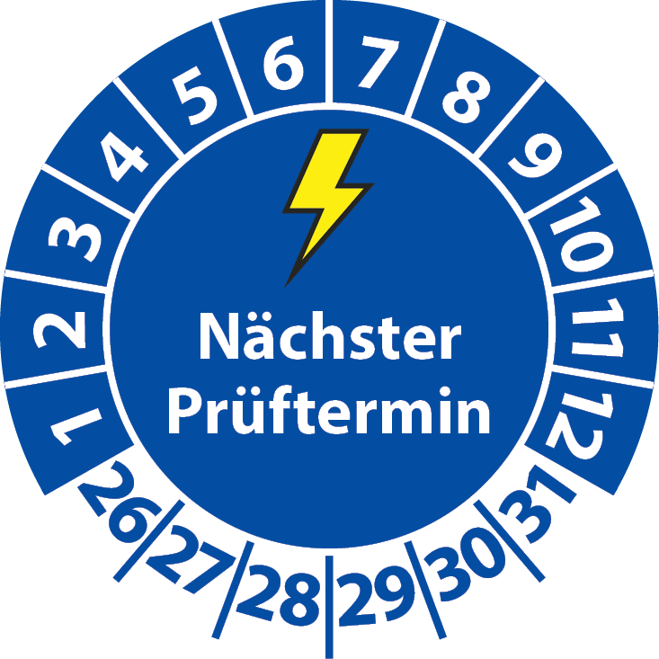 Prüfplaketten Elektro Nächster Prüftermin