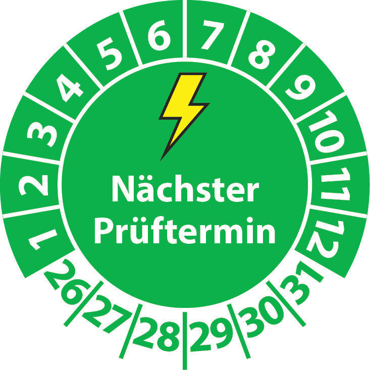 Prüfplaketten Elektro Nächster Prüftermin