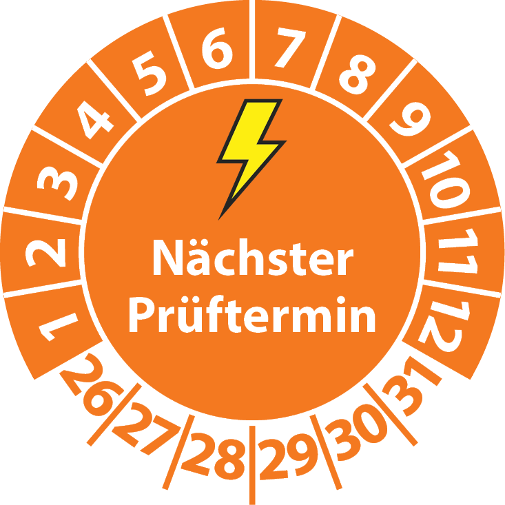 Prüfplaketten Elektro Nächster Prüftermin