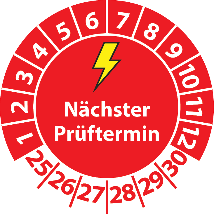 Prüfplaketten Elektro Nächster Prüftermin