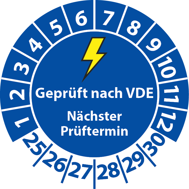 Prüfplaketten Geprüft nach VDE