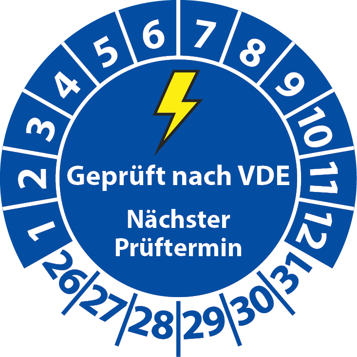 Prüfplaketten Geprüft nach VDE