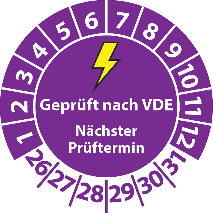 Prüfplaketten Geprüft nach VDE