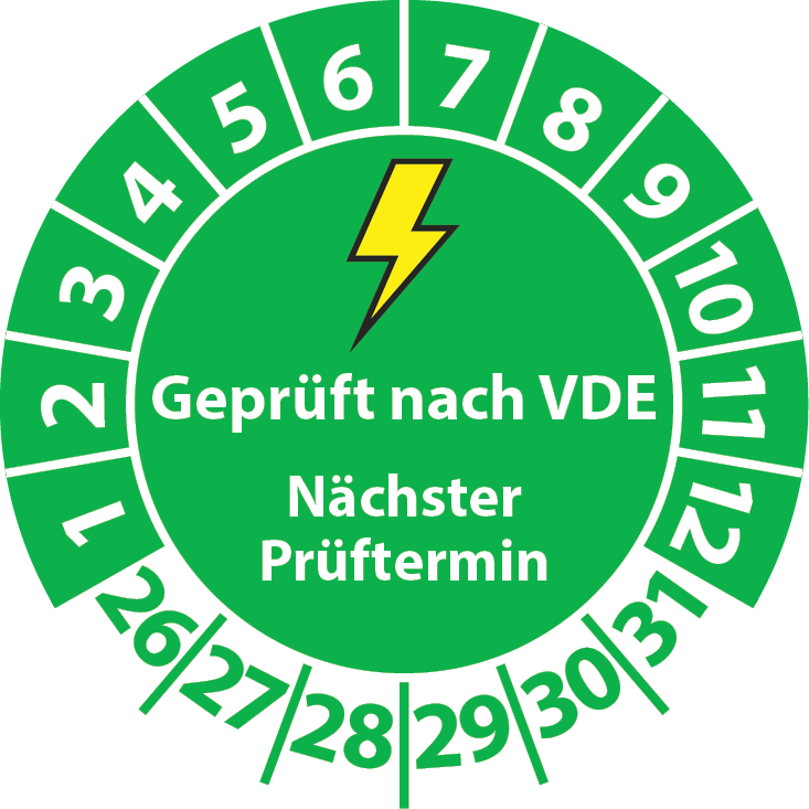 Prüfplaketten Geprüft nach VDE