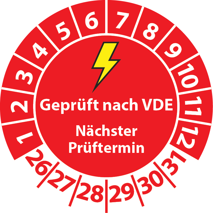 Prüfplaketten Geprüft nach VDE