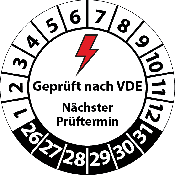 Prüfplaketten Geprüft nach VDE