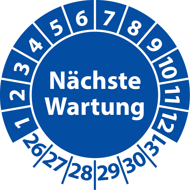 Prüfplakette Nächste Wartung Aufkleber