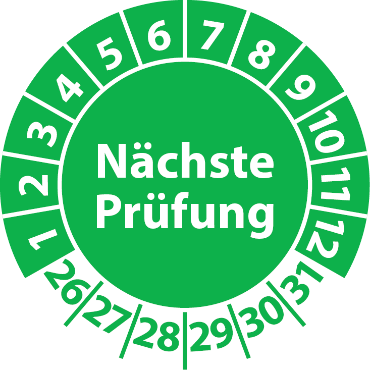Prüfplaketten Nächste Prüfung