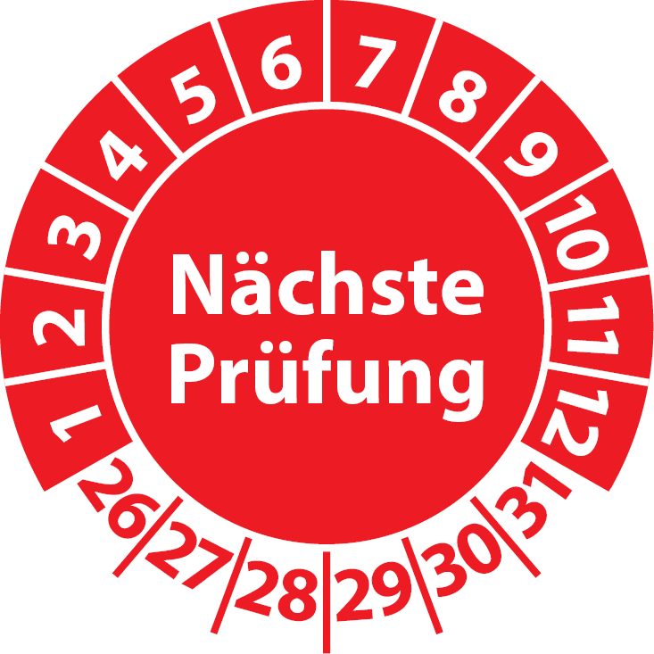 Prüfplaketten Nächste Prüfung