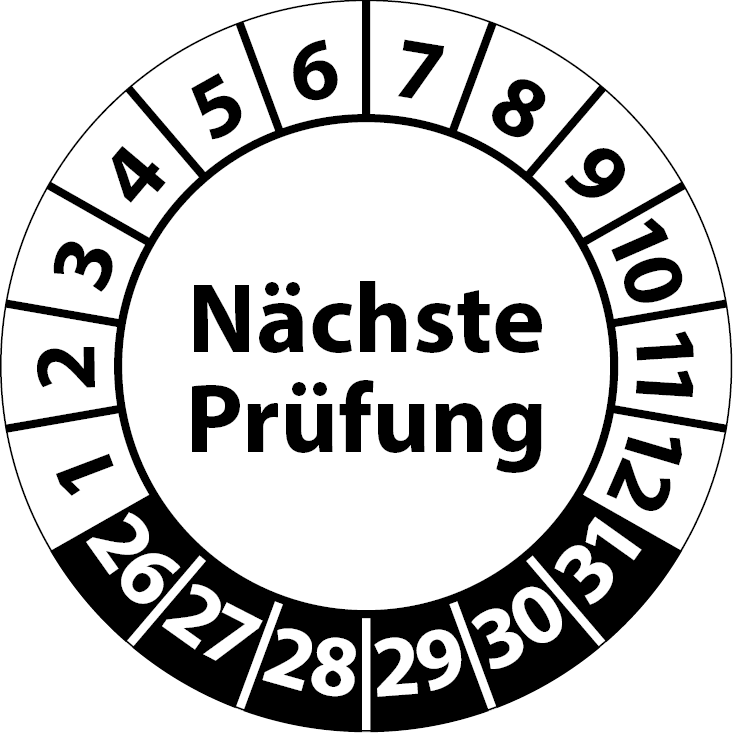 Prüfplaketten Nächste Prüfung