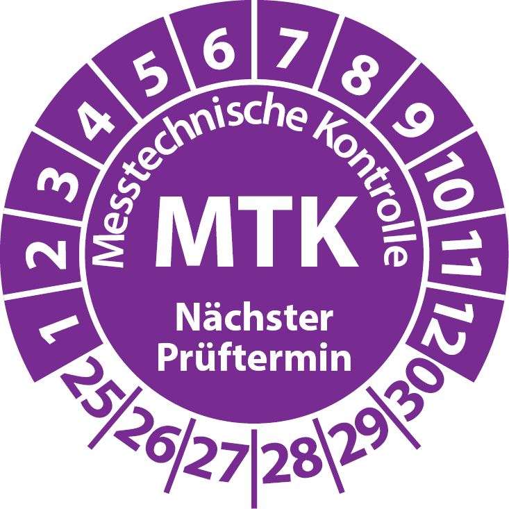 Prüfplaketten MTK