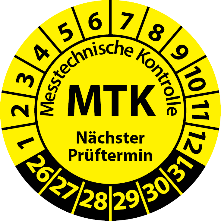 Prüfplaketten MTK