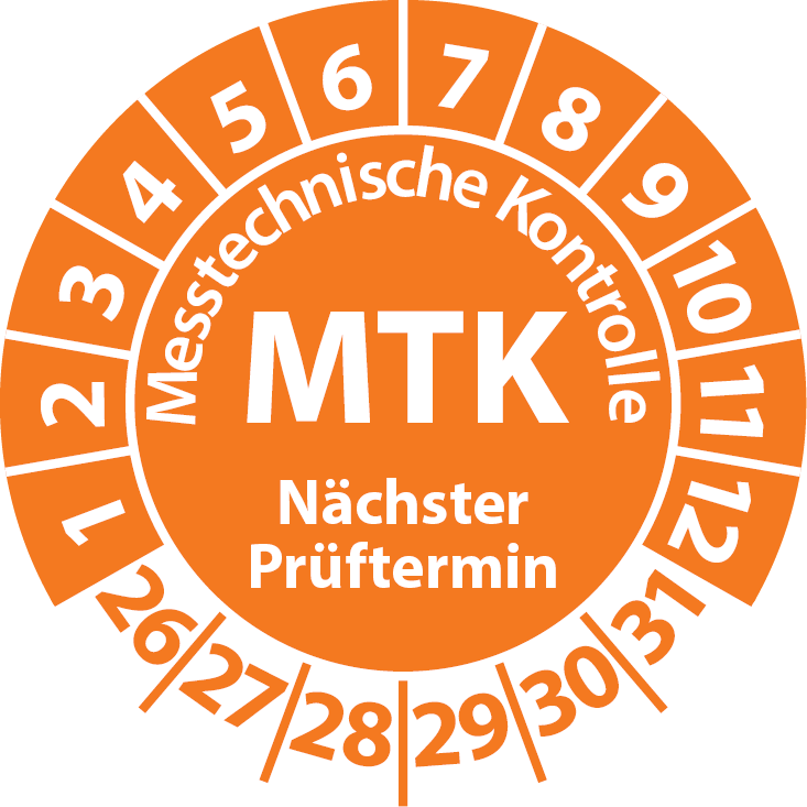 Prüfplaketten MTK