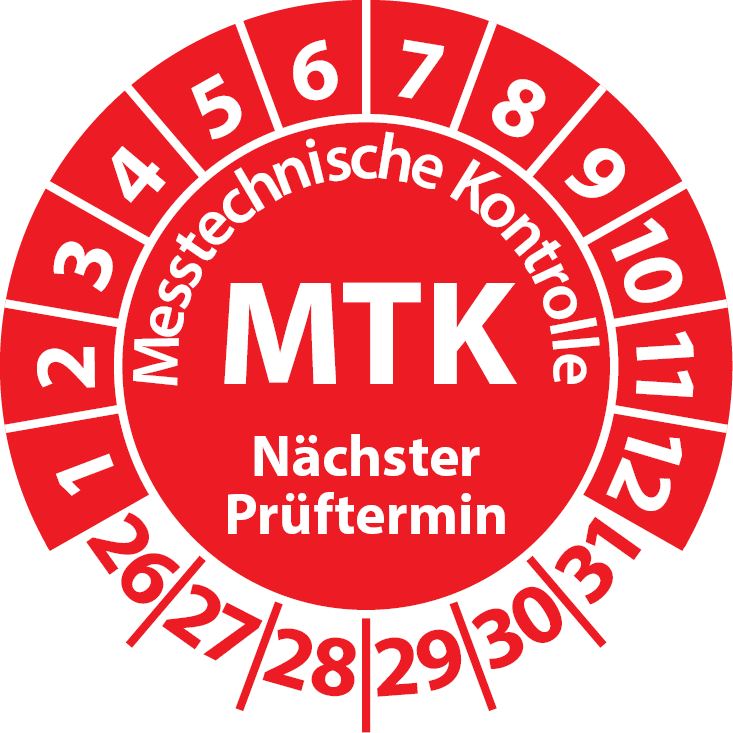 Prüfplakette MTK