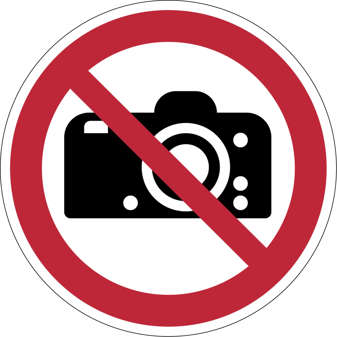 Verbotszeichen Aufkleber P029 Fotografieren verboten