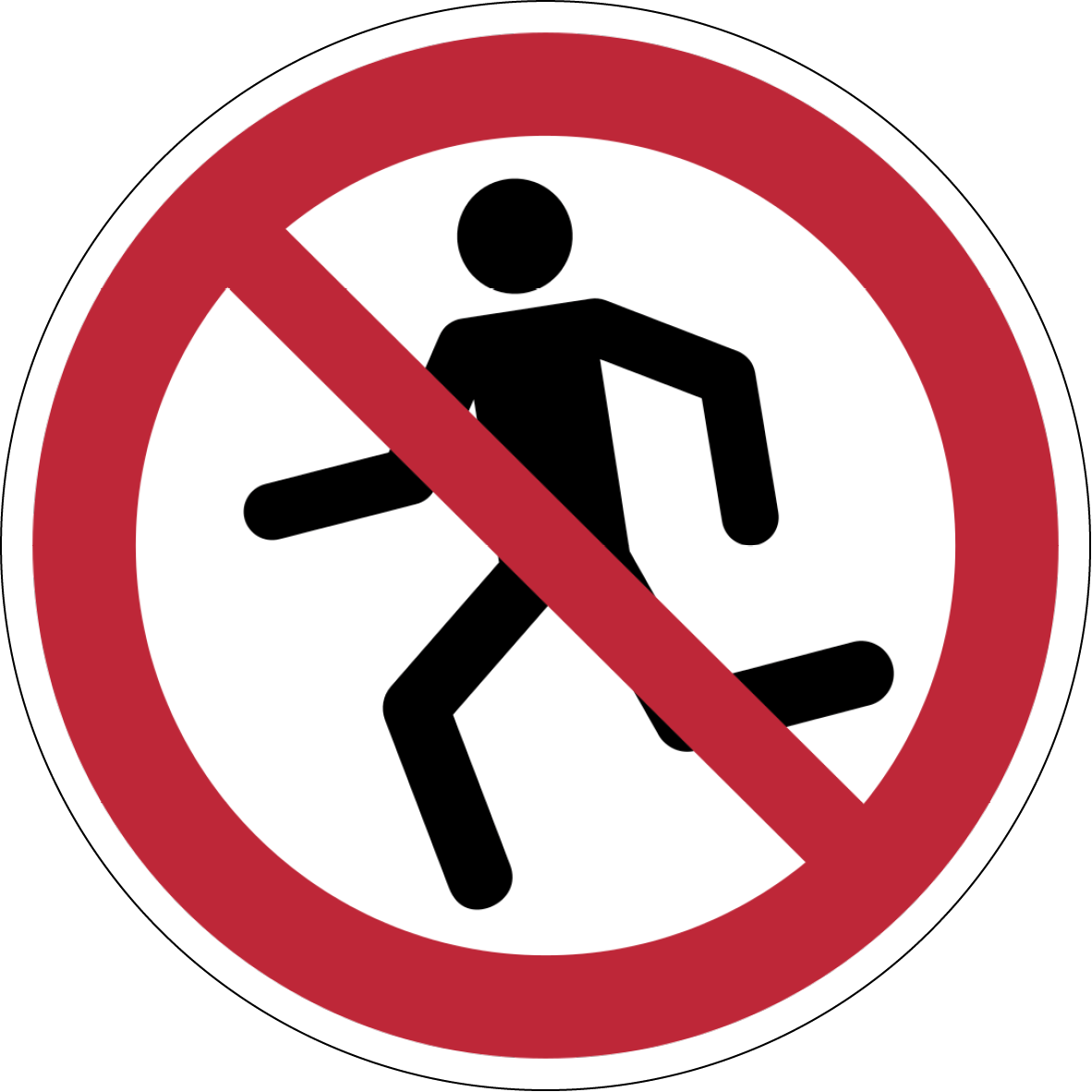 Verbotszeichen Aufkleber P048 Laufen verboten