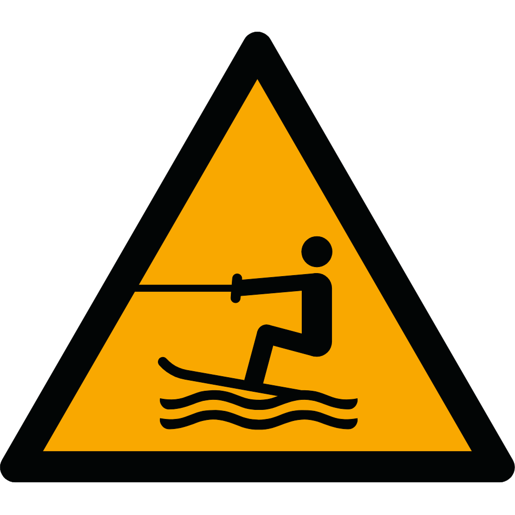 Warnzeichen W045 Warnung vor Wasserski-Bereich
