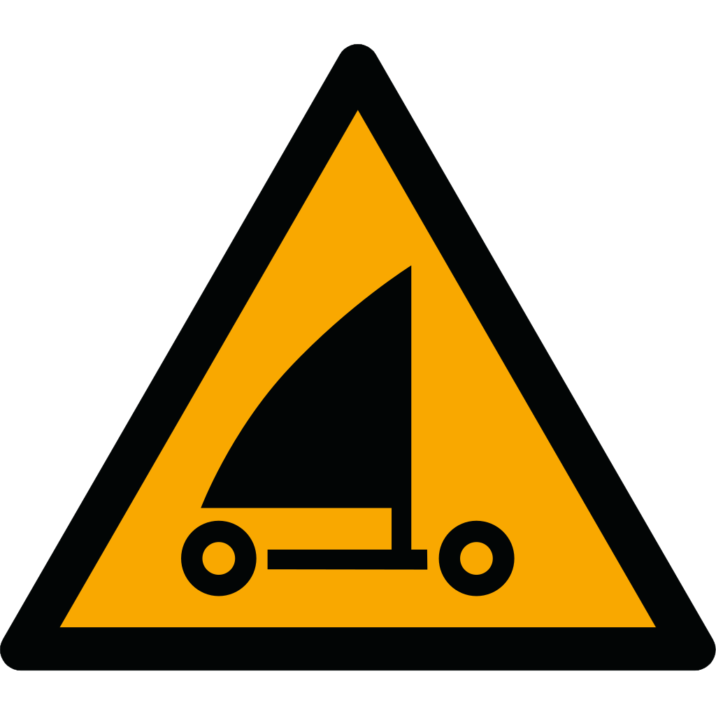 Warnzeichen W059 Warnung vor Strandseglern
