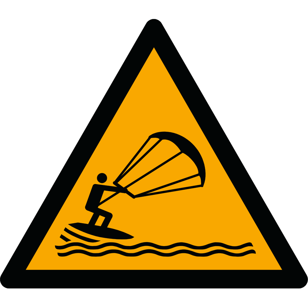 Warnzeichen W062 Warnung vor Kitesurfern