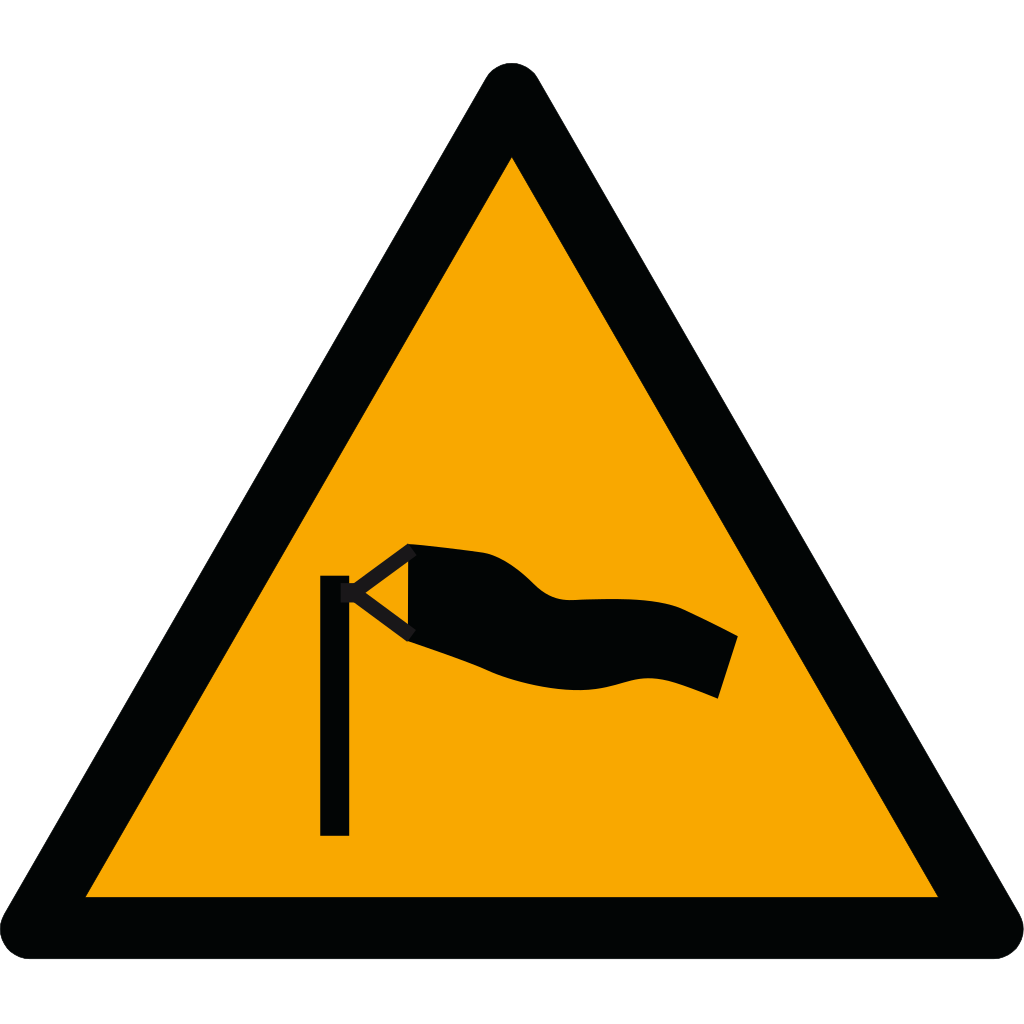 Warnzeichen W064 Warnung vor starkem Wind