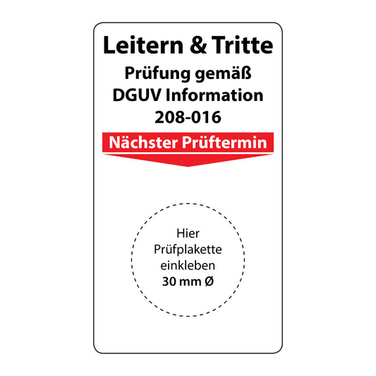 Grundplakette Leitern und Tritte Aufkleber