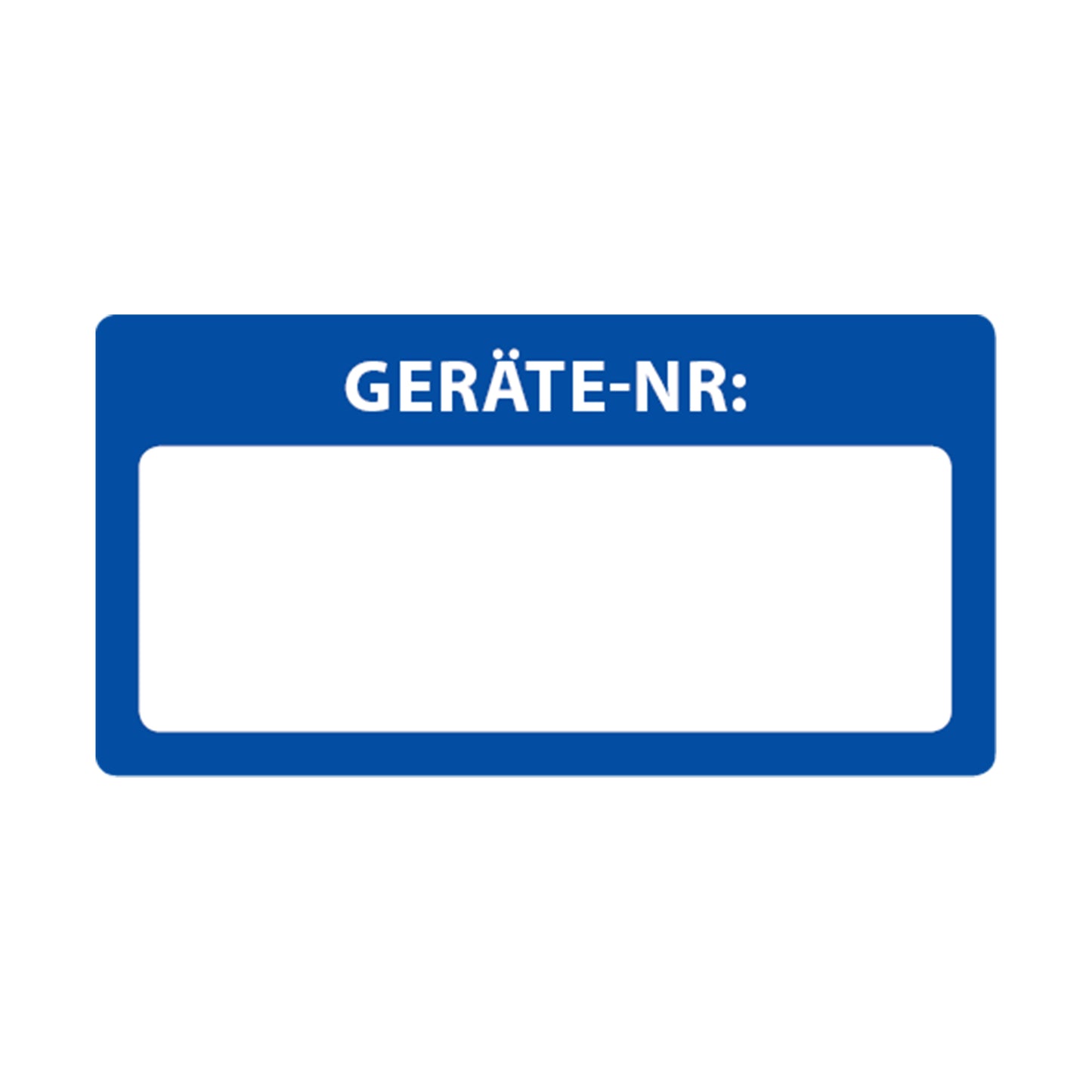 Geräte-Nr: Aufkleber rechteckig 40 x 20 mm