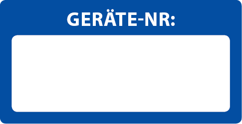 Geräte-Nr: Aufkleber rechteckig 40 x 20 mm